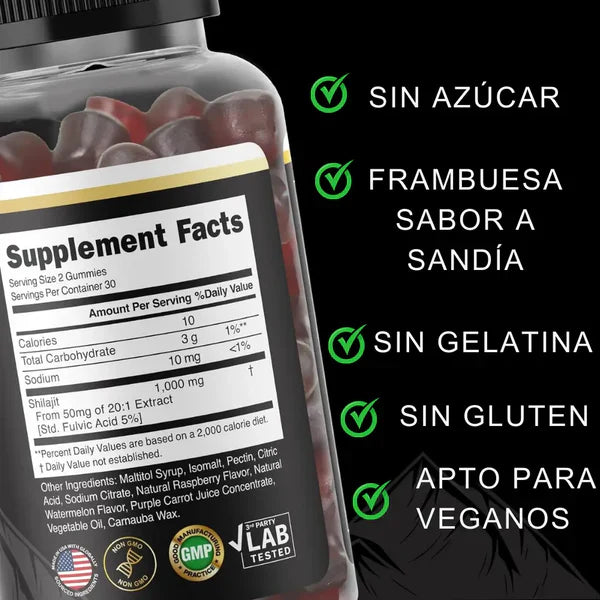 Shilajit Vital Gummies - energía, fuerza y vitalidad en cada gomita